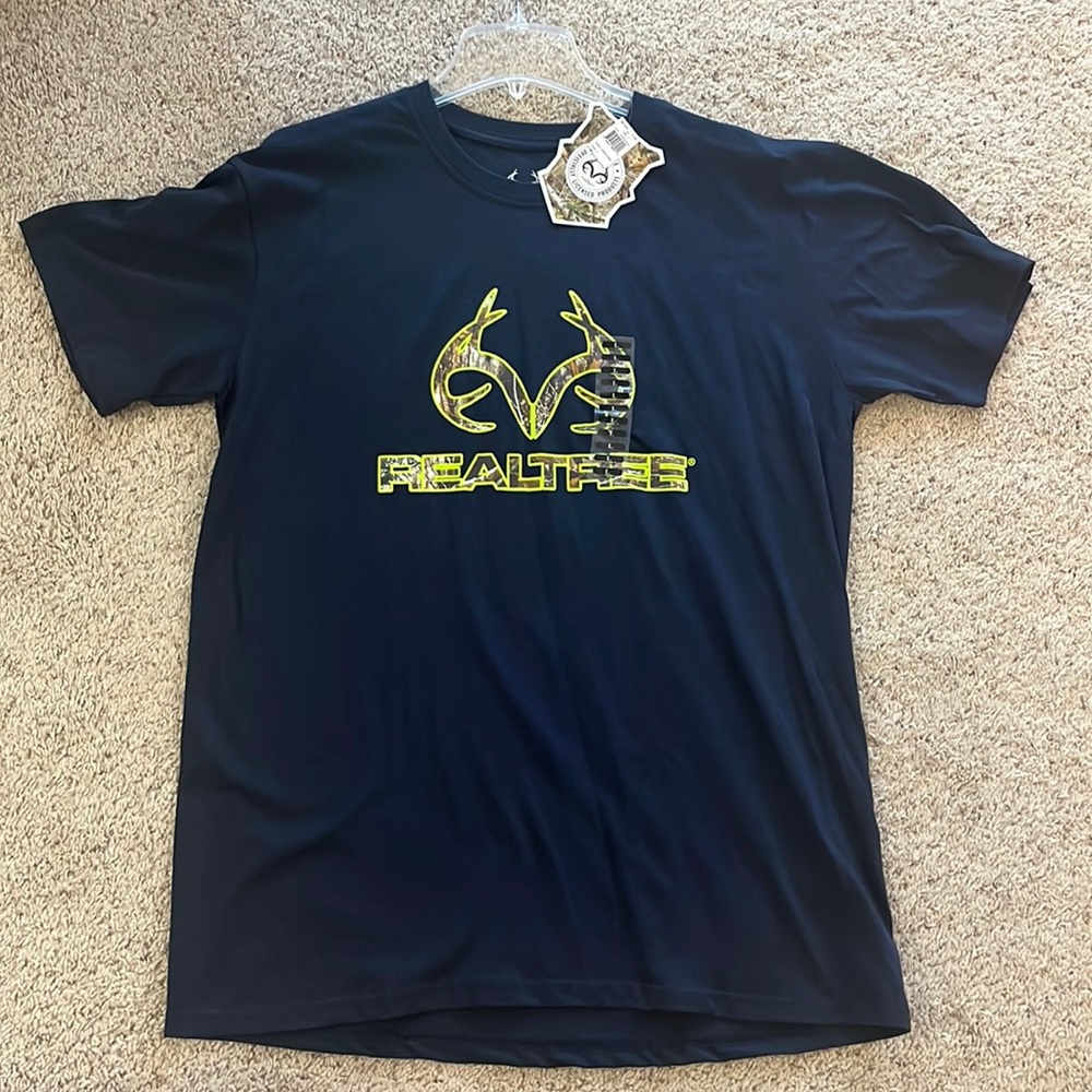 Navy blue real tree T-shirt